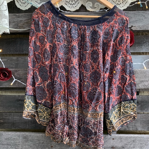 Anthropologie Dahlia Bell-Sleeve Blouse - Picture 2 of 5